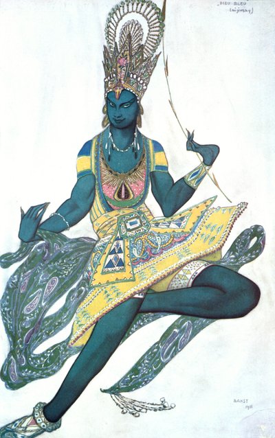 The Blue God, Ballet Costume Design, 1911 by Leon Bakst