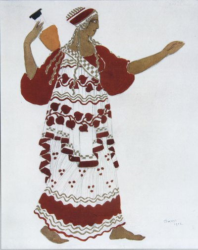 Nymph. Costume Design for the Ballet The Afternoon of a Faun by C. Debussy by Leon Bakst