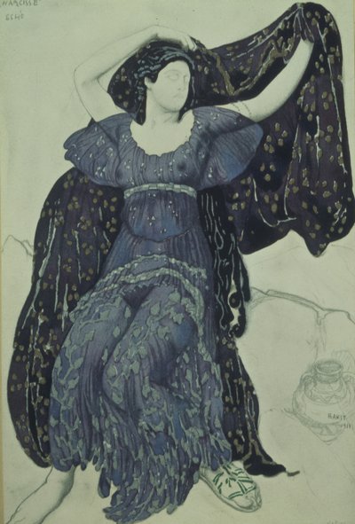 Nymph Echo. Costume Design for the Ballet Narcisse by N. Tcherepnin by Leon Bakst