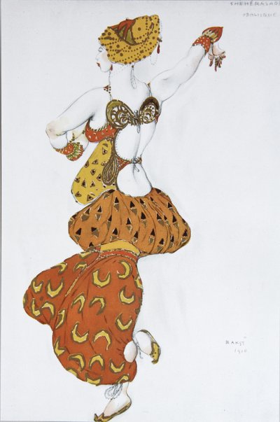 Odalisque. Costume Design for the Ballet Sheherazade by N. Rimsky-Korsakov by Leon Bakst