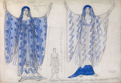 Phaedra. Costume design for the drama Phaedra Phèdre by Jean Racine by Leon Bakst