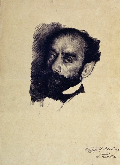 Portrait of the artist Isaac Levitan by Leon Bakst