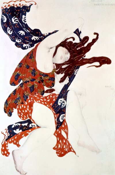 Premiere Bacchante, Costume Design for a Production of Tcherepnin