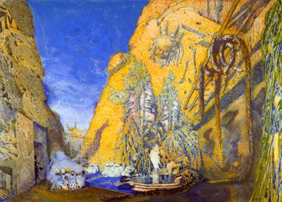 Set design for a Ballets Russes production of Le Dieu Bleu (The Blue God), 1911 by Leon Bakst