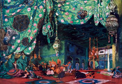 Set design for the ballet Scheherazade, c1913 by Leon Bakst