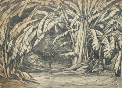Stage design for the ballet Sleeping Beauty by P. Tchaikovsky by Leon Bakst