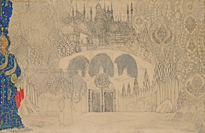 Stage Design for the Ballet The Firebird by I. Stravinsky by Leon Bakst