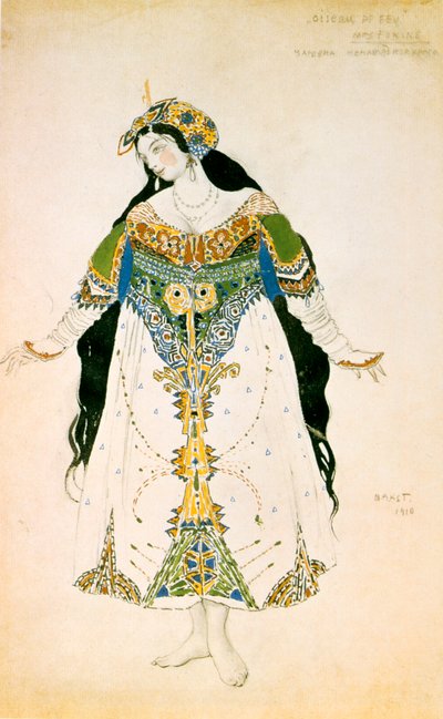 The Tsarevna, Costume Design for the Ballets Russes Production of Stravinsky