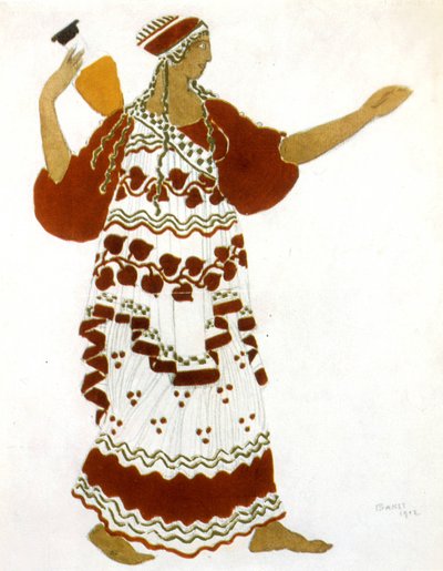 The afternoon of a fauna by Claude Debussy, costume by Leon Bakst by Leon Bakst