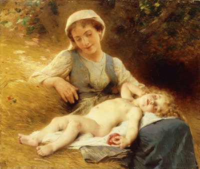 A Mother with her Sleeping Child by Leon Bazile Perrault