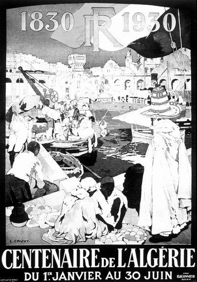 Exhibition Poster Algiers 1830 - 1930 by Leon Cauvy