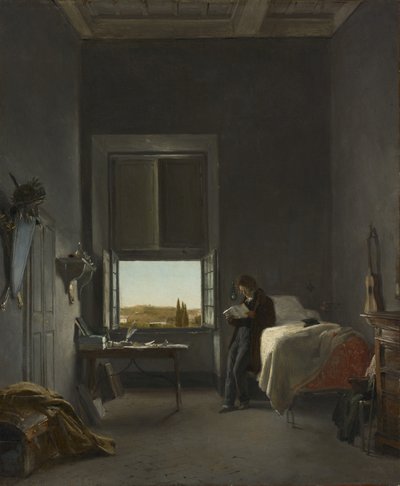 The Artist in His Room at the Villa Medici, Rome by Léon Cogniet