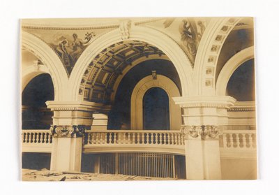 View of Central Chamber of the Roswell P. Flower Memorial Library, Watertown, New York: Pendentive Decorations by Leon Dabo