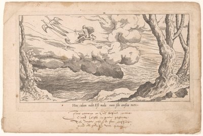 Juno Returns to Olympus in Her Chariot by Leon Davent