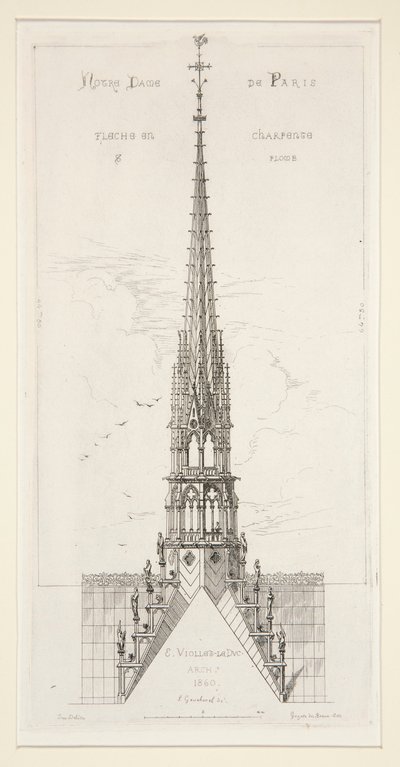 Notre Dame de Paris: Spire in Wood and Lead by Leon Gaucherel