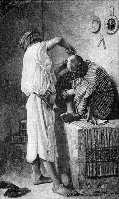 A Barber in Istanbul by Leon Joseph Florentin (after) Bonnat