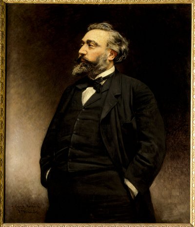 Portrait of Leon Gambetta (1838-1882) French politician by Leon Joseph Florentin Bonnat