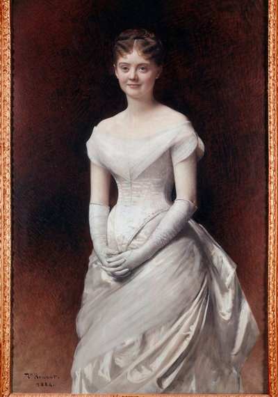 Portrait of Mademoiselle de Noille by Leon Joseph Florentin Bonnat