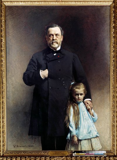 Portrait of Louis Pasteur with His Granddaughter Camille Vallery Radot by Leon Joseph Florentin Bonnat