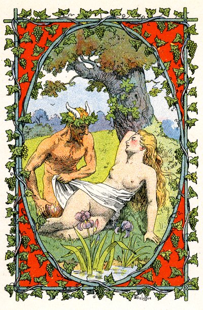 A Faun Unveils the Naked Body of a Sleeping Nymph by Leon Lebegue