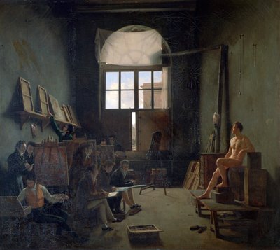 The Workshop of David by Leon Mathieu Cochereau