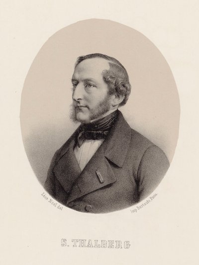 Portrait of the pianist and composer Sigismund Thalberg by Leon Noel