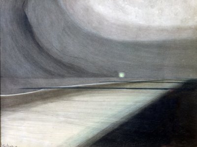 Beach in Moonlight, Seascape with Light by Leon Spilliaert