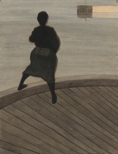 Fisherwoman on the Pier by Leon Spilliaert