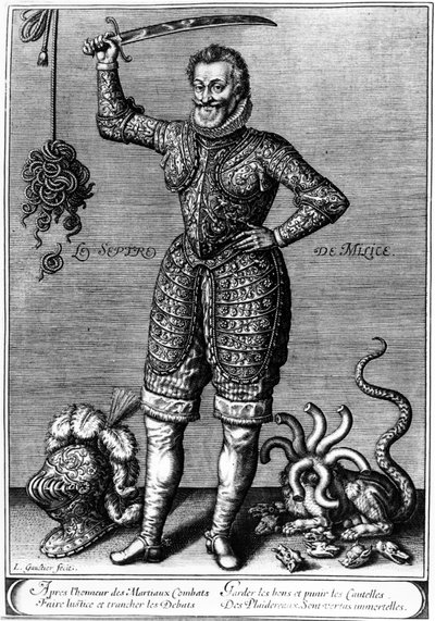 Allegorical Portrait of Henri IV, First Quarter of 17th Century by Leonard Gaultier