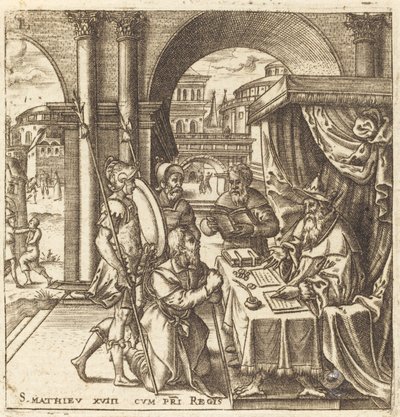 The Servant Begging for Mercy from His King by Leonard Gaultier