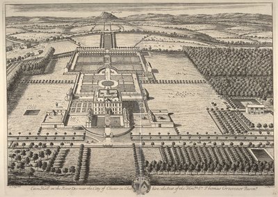 Eaton Hall on the River Dee near the city of Chester in Cheshire, the seat of the Honorable Sir Thomas Grosvenor by Leonard Knyff