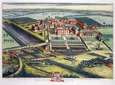 Staunton Harold in the county of Leicester engraved by Johannes Kip by Leonard Knyff