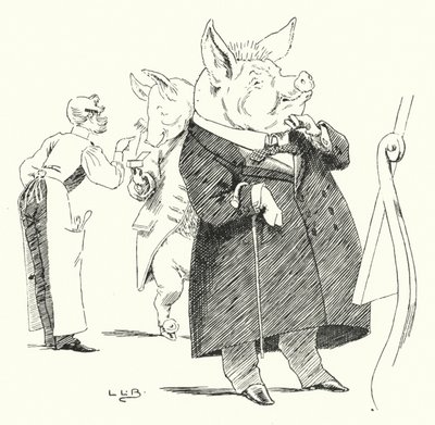 Barber, barber, shave a pig; how many hairs will make a wig? by Leonard Leslie Brooke