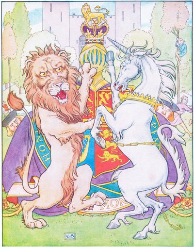 The Lion and the Unicorn Were Fighting for the Crown by Leonard Leslie Brooke