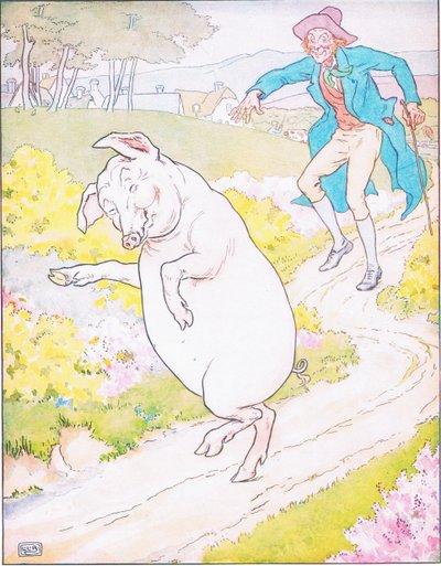To market, to market, to buy a fat pig by Leonard Leslie Brooke