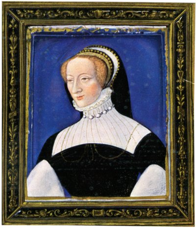 Portrait of a woman, enamel, painted on copper by Leonard Limosin