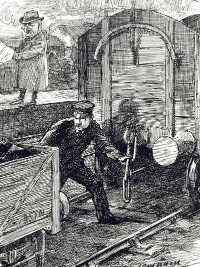 A Cartoon Commenting on Railway Worker