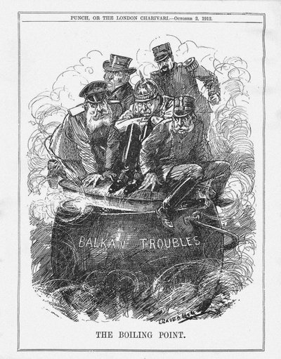 The Boiling Point. Punch Magazine, October 2, 1912 by Leonard Raven Hill