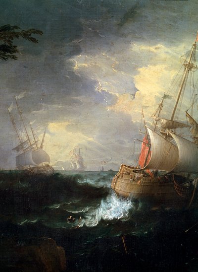 Stormy Sea, c1700-1750 (detail) by Leonardo Coccorante
