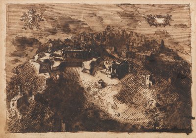 A Fortified Town (recto); A Geometric Design (verso) by Leonardo Scaglia