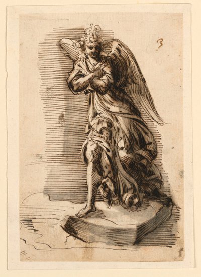 Design for Sculpture: Angel in Adoration by Leonardo Scaglia