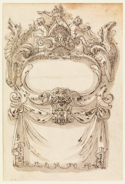 Design of Escutcheon and Draped Tablet by Leonardo Scaglia