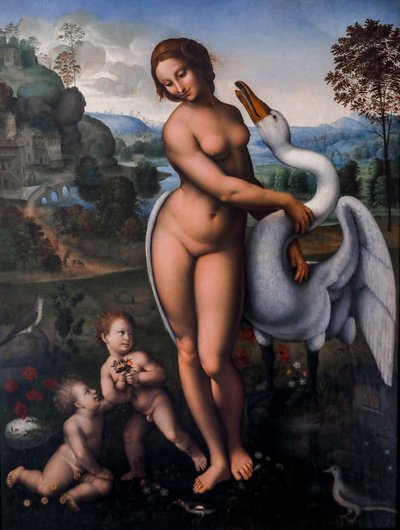 Leda and the Swan by Leonardo da (after) Vinci