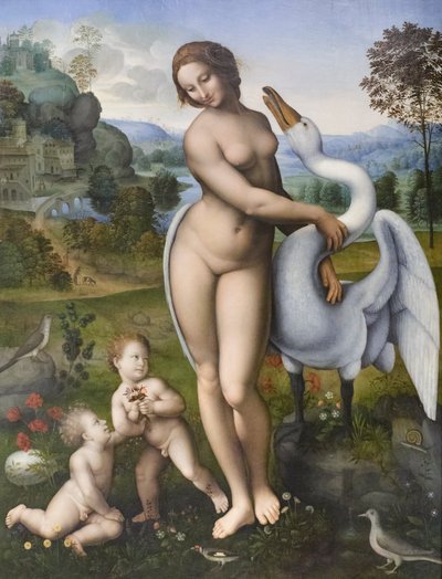 Leda and the Swan by Leonardo da (after) Vinci
