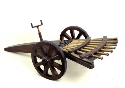 Multi-Cane Cannon. Model from the Drawing of Leonardo da Vinci. Museum of Science and Technology, Milan by Leonardo da (after) Vinci