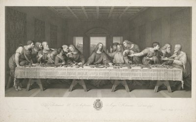 The Last Supper (engraving) by Leonardo da (after) Vinci