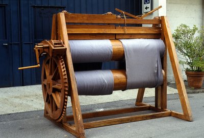 Wool loom. Model from the drawing of Leonardo da Vinci. Museum of Science and Technology, Milan by Leonardo da (after) Vinci