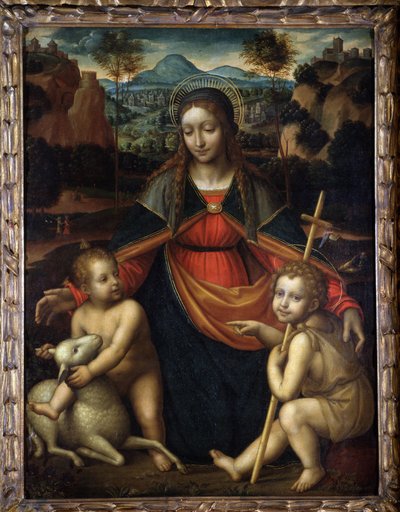 The Virgin - School of Leonardo da Vinci, Museum of Menton by Leonardo da (school of) Vinci