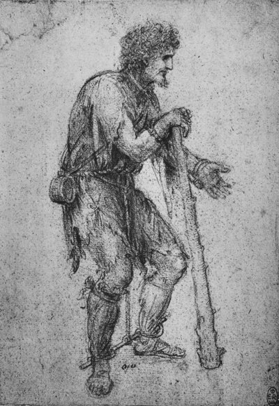A Man with a Club and Shackled Feet by Leonardo da Vinci