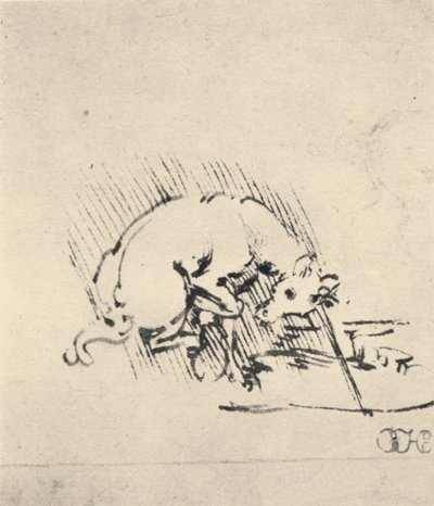 A Unicorn Dipping Its Horn into the Water, c1480 by Leonardo da Vinci